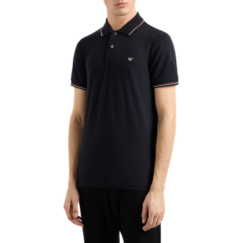 Emporio Armani Polo Polo Uomo con bordino in contrasto Blu P24 - EMPORIO ARMANI8N1FB41JPTZ - 06F9 - S - Francavilla Moda